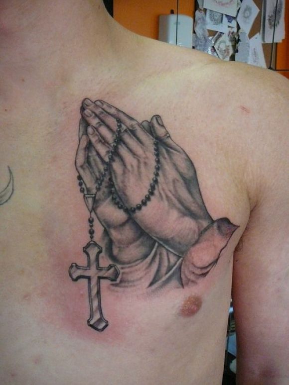 Praying Hands Chest Tattoo Designs Ideas And Meaning Tattoos For You