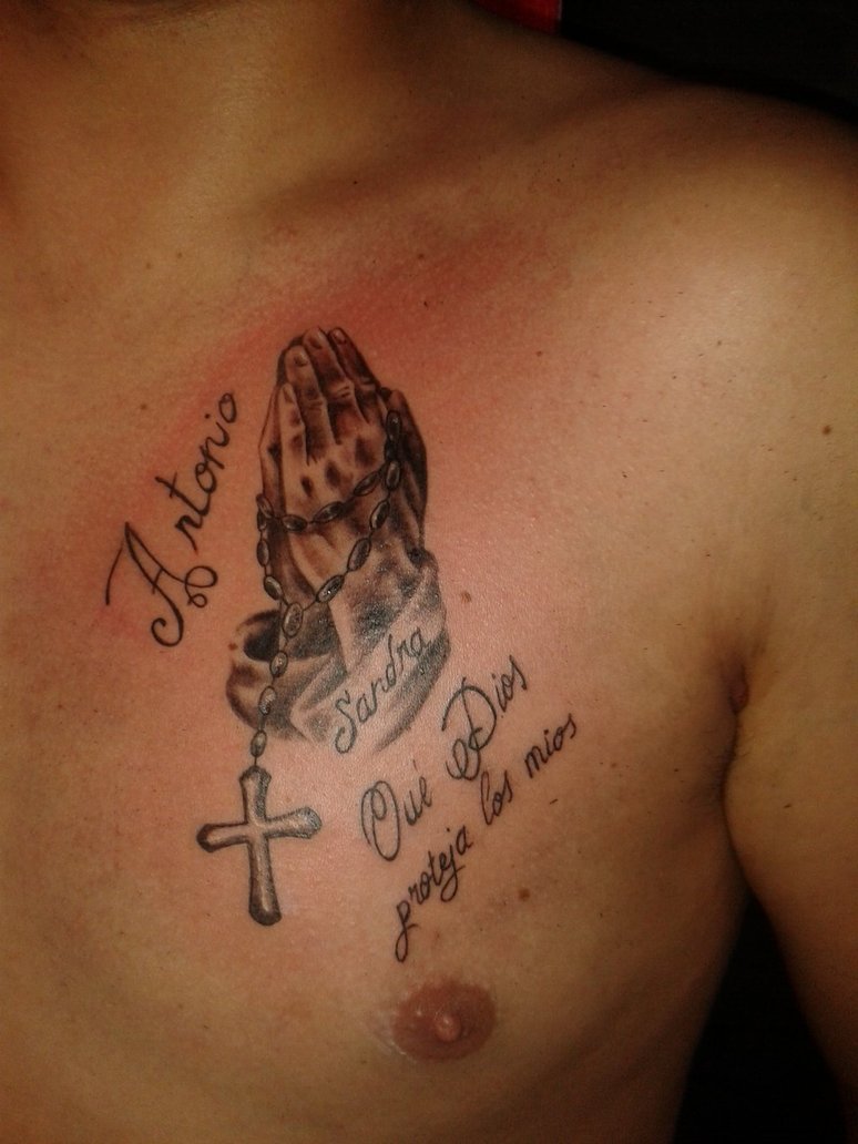 Praying Hands Chest Tattoo Designs Ideas And Meaning Tattoos For You