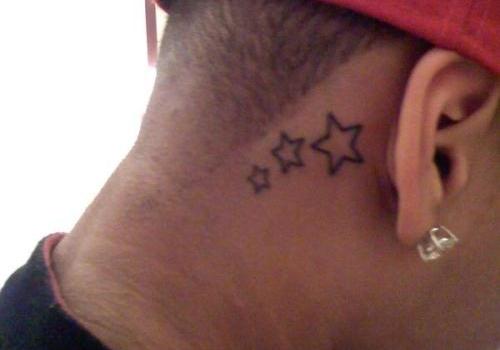 star tattoo designs for men on neck