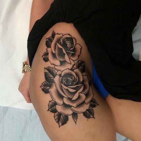 Flower Leg Tattoos Designs