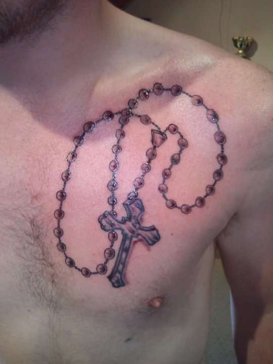 Rosary Chest Tattoo Designs Ideas and Meaning | Tattoos For You
