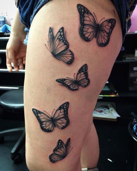 Side Thigh Tattoos D