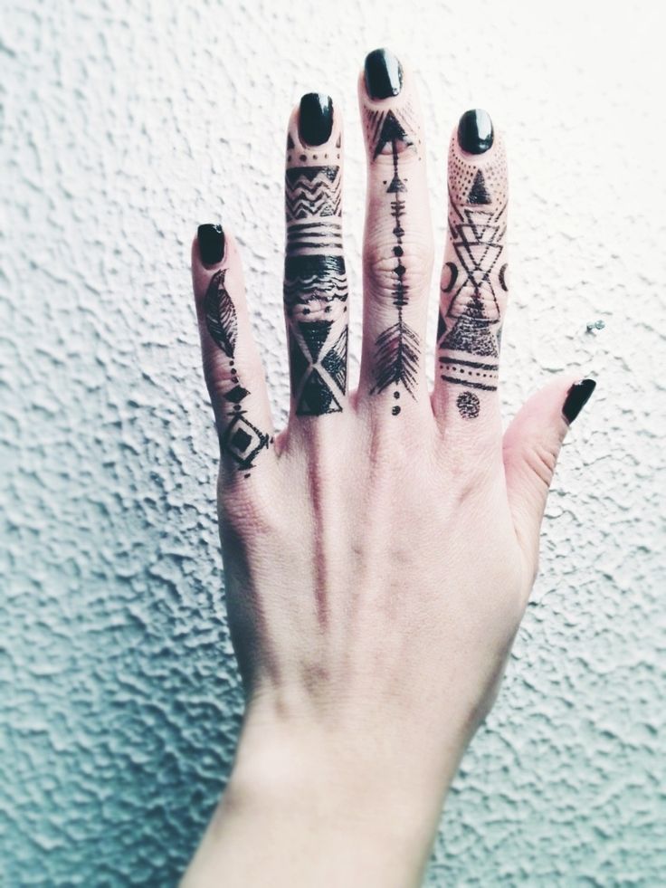 tribal tattoos on fingers