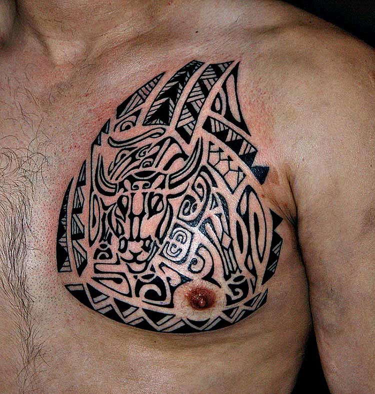 Tribal Chest Tattoos Designs, Ideas and Meaning - Tattoos For You