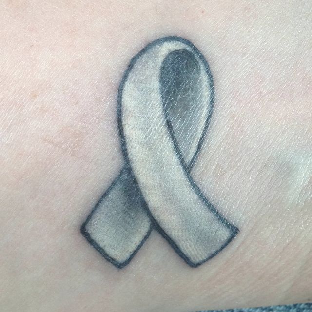 Lung Cancer Ribbon Tattoos.