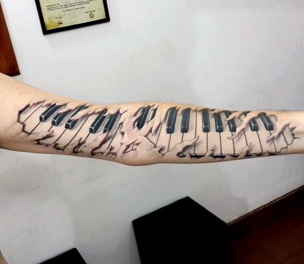 Piano Tattoo Designs, Ideas and Meaning - Tattoos For You