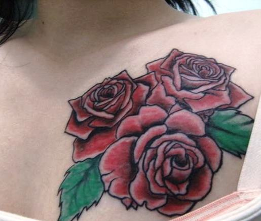 Rose Tattoos for Chest