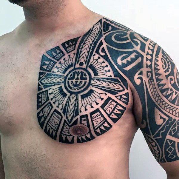 Tribal Chest Tattoos Designs, Ideas and Meaning - Tattoos For You