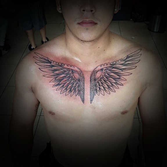 Wing Tattoos on Chest Designs, Ideas and Meaning | Tattoos For You