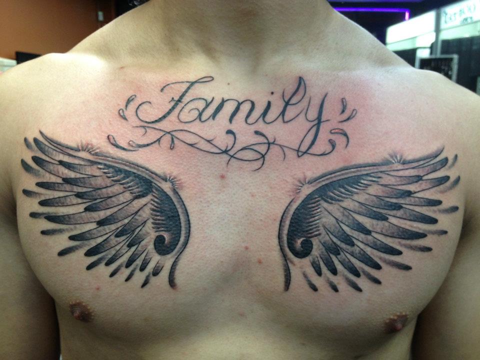 Angel Wing Chest Tattoo • Arm Tattoo Sites