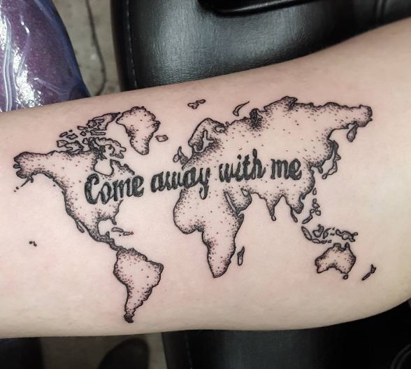 12 Map Tattoo Designs For A New Year Tattoos Tattoos For Guys