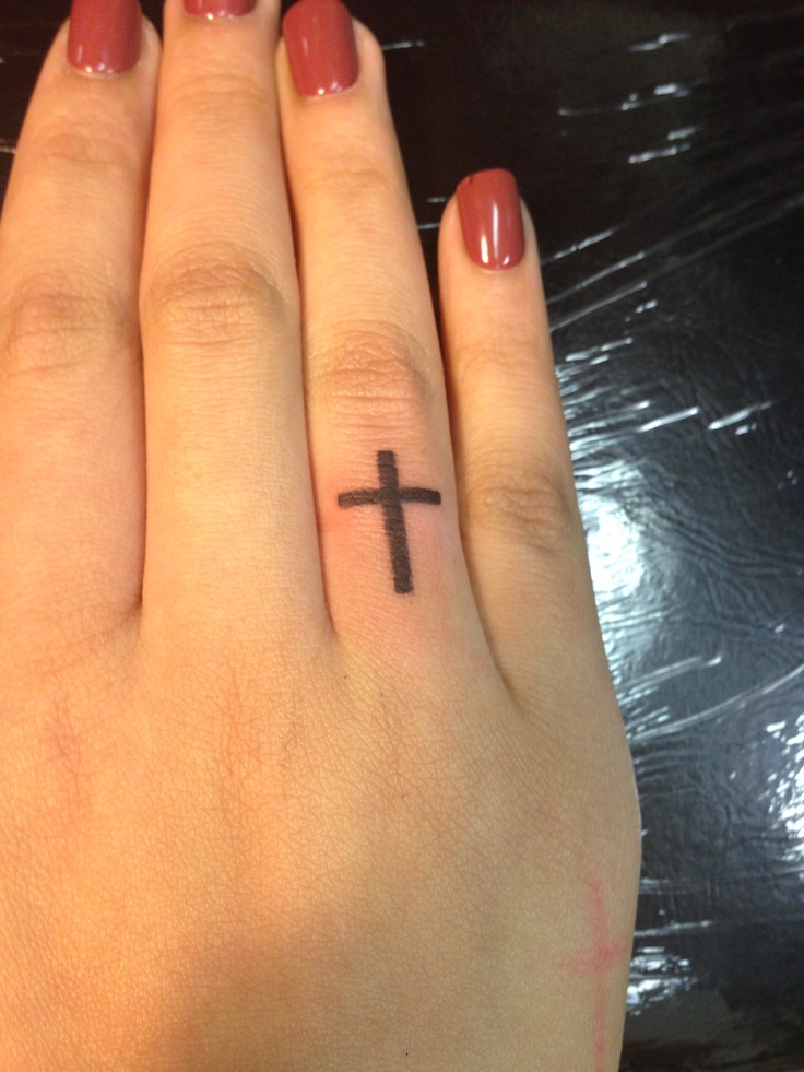 Cross Tattoo on Finger Designs, Ideas and Meaning ...