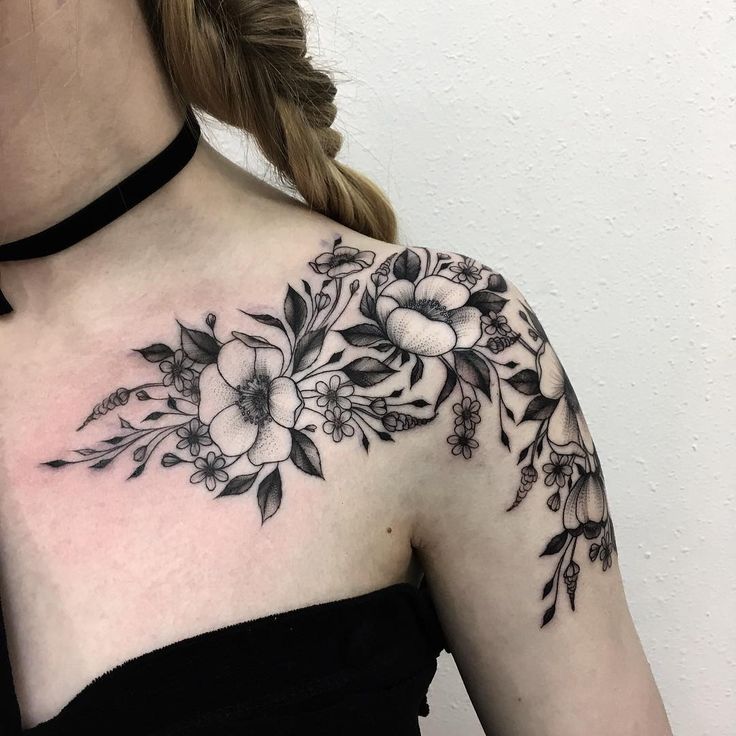 Shoulder Flower  Tattoos  Designs  Ideas and Meaning 