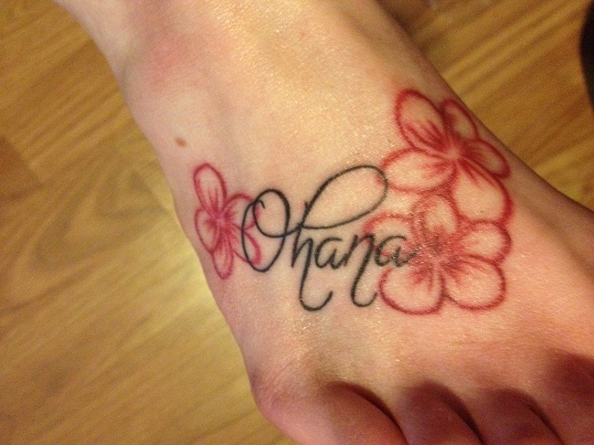 Wrist Ohana Tattoo With Flower - wide 3