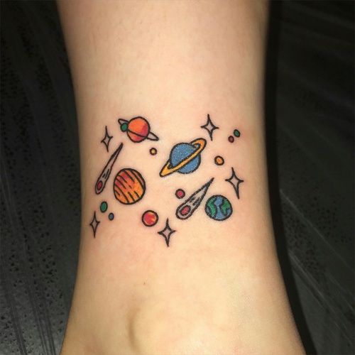 Planet Tattoo Designs, Ideas and Meaning | Tattoos For You