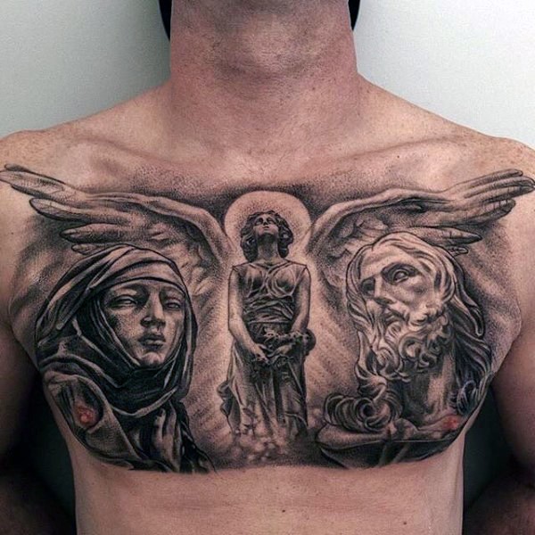 Religious Chest Tattoos Designs Ideas And Meaning Tattoos For You