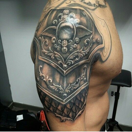 Shoulder Armor Tattoo Designs, Ideas and Meaning - Tattoos For You