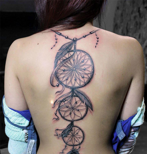 tattoos design for girl at the back