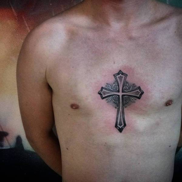  Cross  Chest  Tattoos  Designs Ideas and Meaning Tattoos  