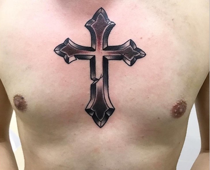 Cross Chest Tattoos Designs Ideas And Meaning Tattoos For You