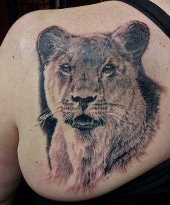 Female Lioness Tattoo