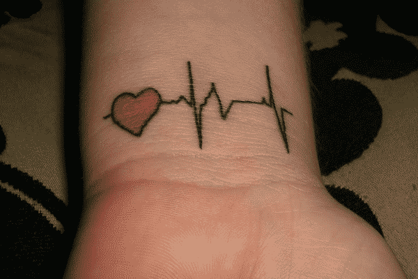 Music Heartbeat Tattoo
