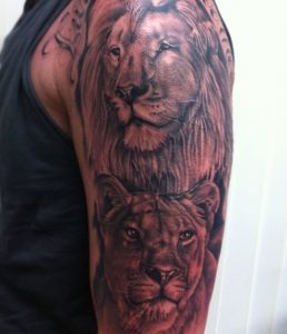 Lion and Lioness Tattoos