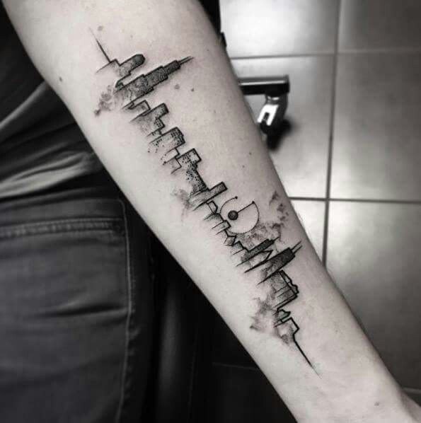 Skyline Tattoo Designs, Ideas and Meaning | Tattoos For You