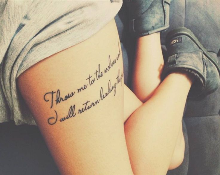 thigh tattoos for women quotes