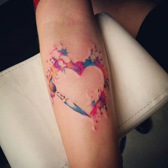 Watercolor Heart Tattoo Designs, Ideas and Meaning | Tattoos For You