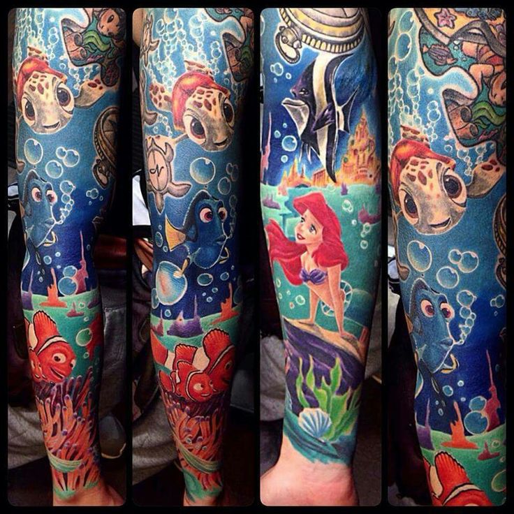 Disney Tattoo Sleeve Designs Ideas And Meaning Tattoos For You