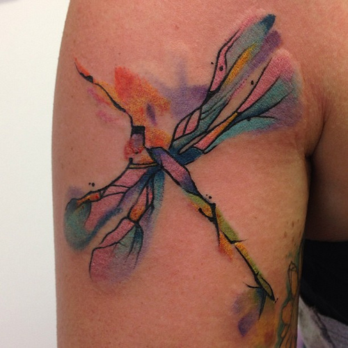 Watercolor Dragonfly Tattoo Designs, Ideas and Meaning | Tattoos For You