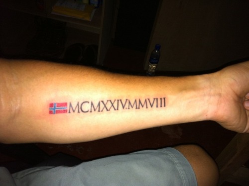 roman numeral tattoo