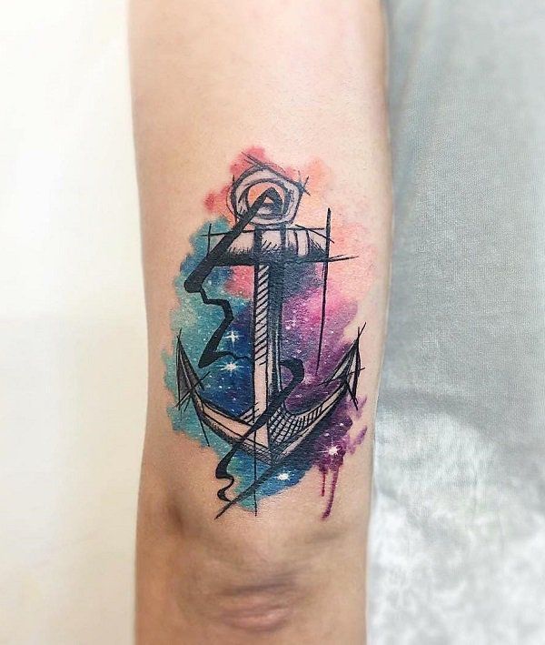 Watercolor Anchor Tattoo Designs, Ideas and Meaning - Tattoos For You