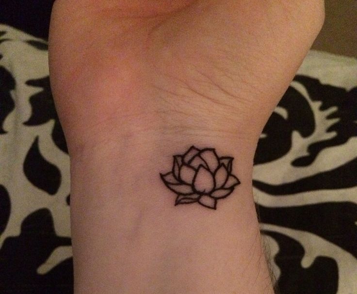 Minimalist Flower Wrist Tattoos - wide 3