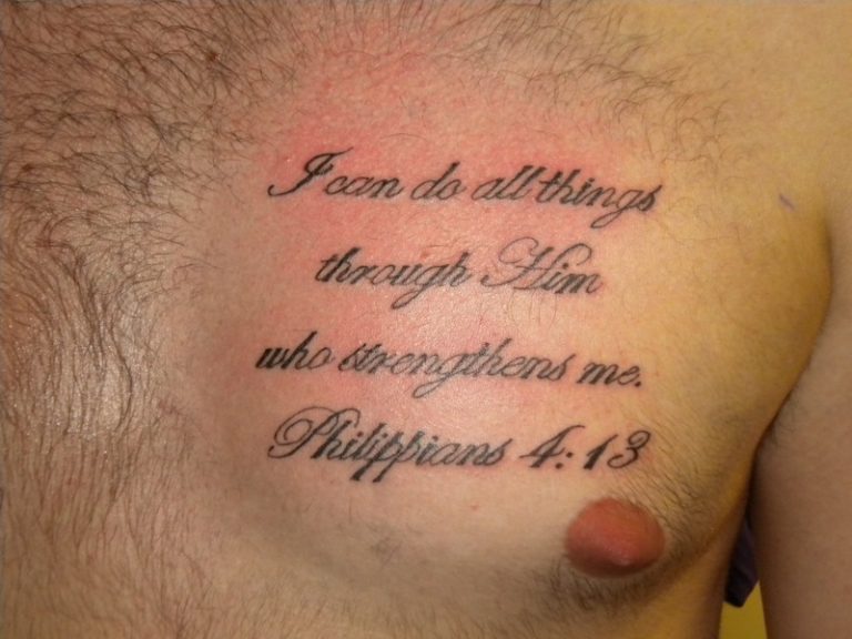 Chest Quote Tattoos Designs, Ideas and Meaning - Tattoos For You