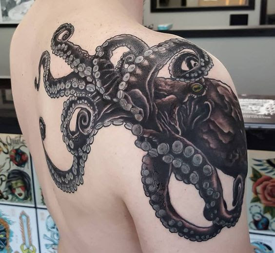 Octopus Shoulder Tattoo Designs, Ideas and Meaning