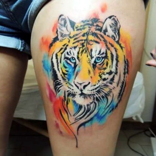 Watercolor Tiger Tattoo Designs, Ideas and Meaning - Tattoos For You