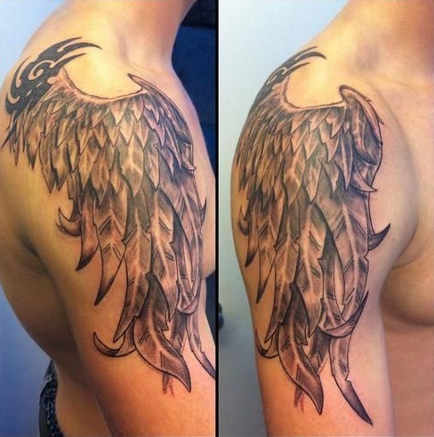 Wing Tattoo On Shoulder Designs, Ideas and Meaning ...