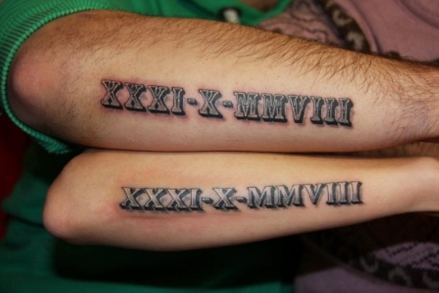 Roman Numeral Forearm Tattoo