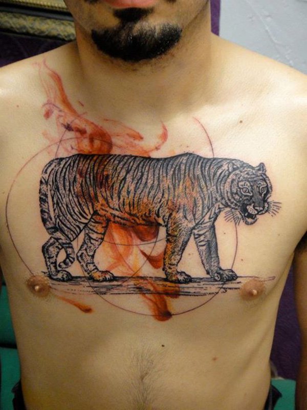 Tiger Chest Tattoo Designs, Ideas and Meaning | Tattoos For You