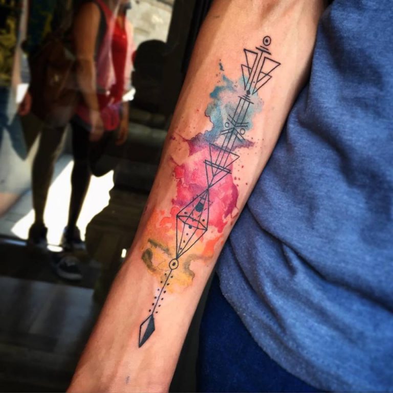 Watercolor Arrow Tattoo Designs, Ideas and Meaning Tattoos For You