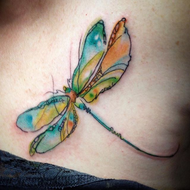 Watercolor Dragonfly Tattoo Designs Ideas And Meaning Tattoos For You