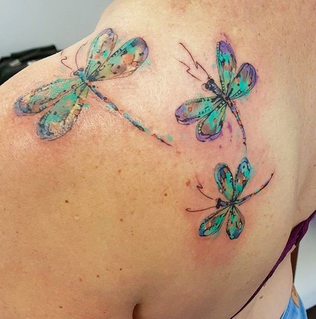 Watercolor Dragonfly Tattoo Designs Ideas And Meaning Tattoos For You