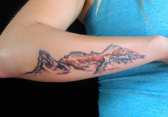 Mountain and forest tattoo by Pablo Ortiz Tattoo | Post 32035