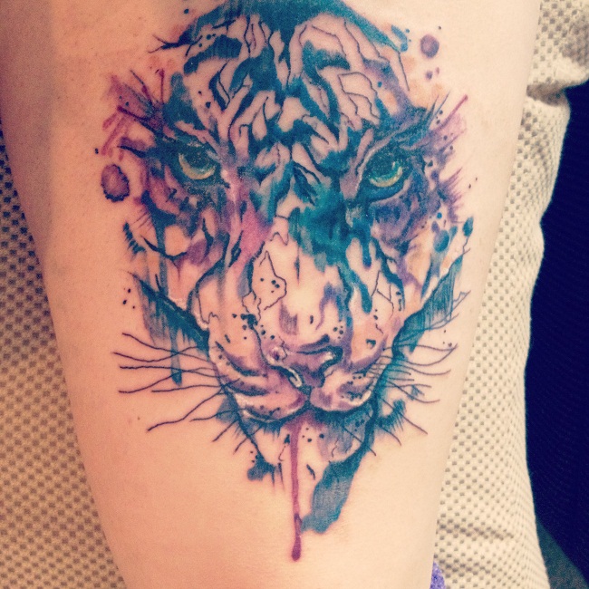 Watercolor Tiger Tattoo Designs, Ideas and Meaning - Tattoos For You