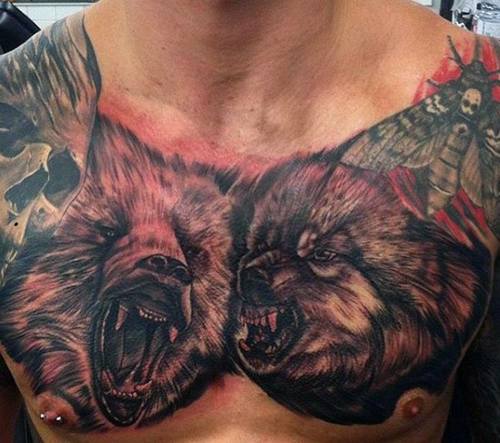 Bear Chest Tattoo Designs Ideas And Meaning Tattoos For You