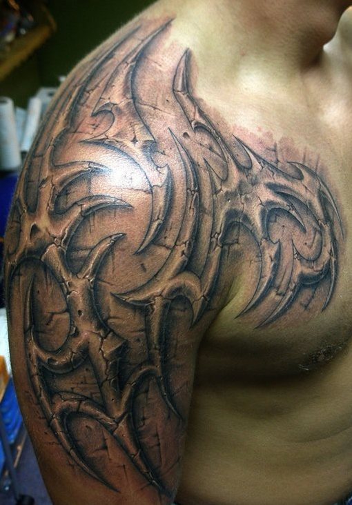 Chest And Shoulder Tattoo Ideas