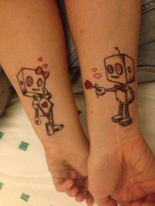 Matching Love Tattoos for Husband and Wife