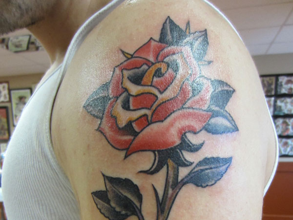 Mens Arm Rose Tattoos